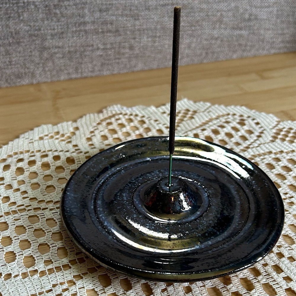 Handmade ceramic incense burner
